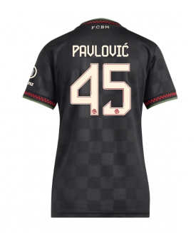 Billige Fotballdrakt Bayern Munich Aleksandar Pavlovic #45 Replika Tredjedrakt Dame 2025-26 Kortermet Billige Fotballdrakt Bayern Munich Aleksandar Pavlovic #45 Replika Tredjedrakt Dame 2025-26 Kortermet